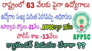 APPSC calendar 2020 latest news | APPSC calendar 2020 vacancies |రాష్ట్రంల 63 వేలకు పైగా ఉద్యోగాలు