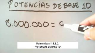 Potencia de Base 10 - Matemáticas Primero de la ESO