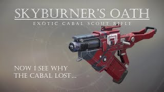 Destiny 2 - Skyburners Oath - Exotic Cabal Scout Rifle - PVP Gameplay Review
