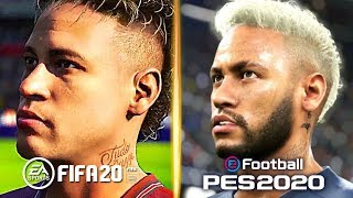 FIFA 20 x PES 20 - FACES Comparação - Famous Player Faces