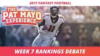 2017 Fantasy Football - Week 7 Rankings Debate, Sleepers, Starts and Sits