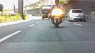 PCX・白バイさんが 環状線の西向きを 取り締まり中！〔the rear view〕も～～～