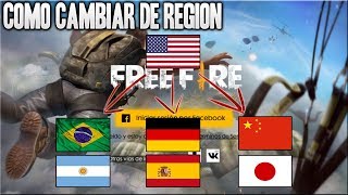 COMO CAMBIAR de REGION en FREE FIRE *Facil y Rapido* 100% REAL