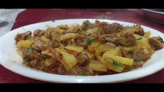 Fried Aaloo gosht..15 mint recipe