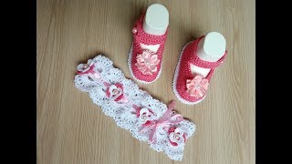 Пинетки туфельки крючком