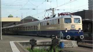 Sonderzug mit historischer E-Lok E10 1239 verlässt Basel nach Düsseldorf "Rheingold"