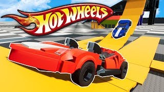 LEGO HOT WHEELS STUNT RACE & CRASHES! - Brick Rigs Challenge Gameplay - Lego City Race