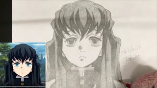 Drawing Muichiro Tokito (Demon Slayer: Kimetsu no Yaiba)　手描き　鬼滅の刃　時透無一郎