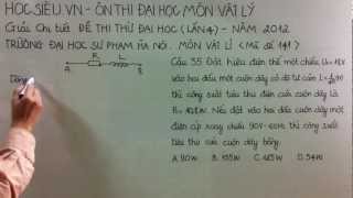 Ôn thi đại học môn vật lý- Giải đề thi thử đại học sư phạm năm 2012(35)