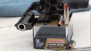 38 Special 110gr Hydra Shok Ballistic Gel Test Snubby