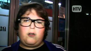 Andy Milonakis Rapping Outside Trousdale.