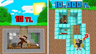 1 TL YER ALTI EV VS 10.000 TL YER ALTI EV! ? - Minecraft