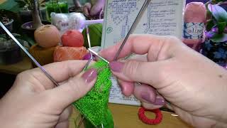 Ажурные салфетки спицами. Салфетка 9 (часть 1).