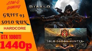 [S15]Diablo 3 patch 2.6.1c HARDCORE - Shadow Mantle DH Solo GRIFT lvl 93 clear