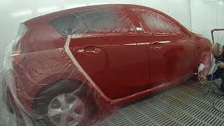 Spray Painting How to "Velocity Red" Mazda 3