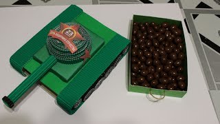 Как сделать танк своими руками на 23 февраля. Tank do it yourself. Танк с сюрпризом.