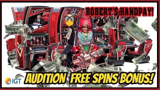HANDPAY!!  THE VOICE SLOT MACHINE POKIES