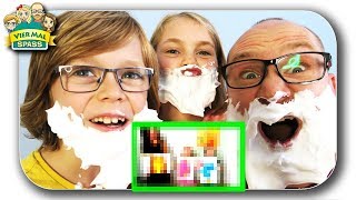 Aus RASIERSCHAUM ein 3D BILD selber machen ?  DIY Deutsch - Vier Mal Spass - DIY4MS