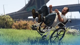 GTA 5 Mods: Wheelchair Stunts & More! - (GTA 5 Funny Moments)