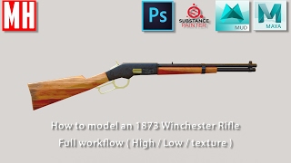 3D Modeling an 1873 Winchester rifle ( Full High to Low workflow ) Part 1 of 2
