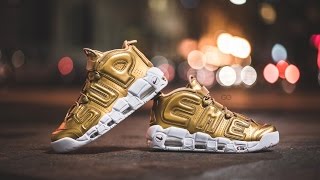 Review & On-Feet: Nike x Supreme Air More Uptempo "Metallic Gold"