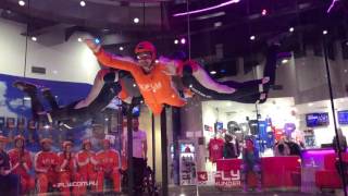 Amputee does iFly - indoor skydiving