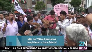 Más de 700 mil personas despidieron a Juan Gabriel