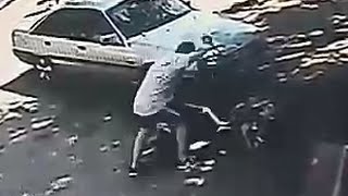 В Киеве камеры засекли момент убийства