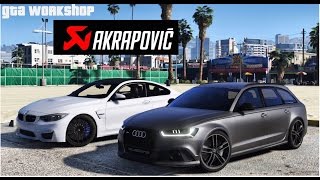 GTA 5 MOD | Akrapovic Exhaust - Audi RS6 C7 vs BMW M4 - Sound Comparison! | ENB PC - 60 FPS