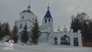 Cело Аркатово (Смоленская церковь/строительство купели, о. Надеждино) (Dji Osmo)