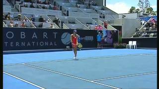 Monica Puig vs Elena Vesnina, Hobart International 2014 - Match resumption