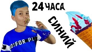 24 часа одного цвета.Только синий. Челлендж от boy yan channel.