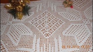 Большой,красивый квадрат для скатерти.1 часть.(1-20 ряд)
