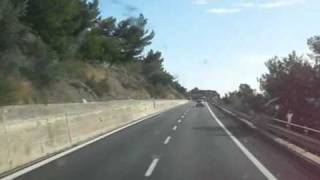 Frontera Francia-Italia por la autopista A8. Border France-Italy riding A8 motorway