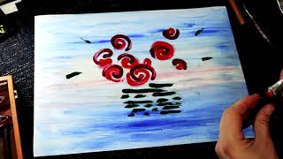 Daily Art | Acrylic | How To Paint Easy Abstract Flowers