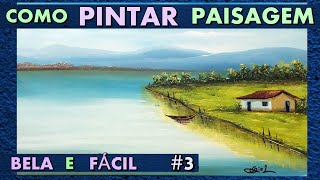Pintura em tela paisagem passo a passo Técnica de pintura acrílica ( Para iniciantes) # 3