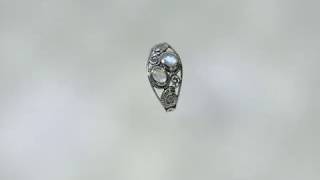 Moonstone Ring Watchful Protector  - Gemstone Silver Jewelry