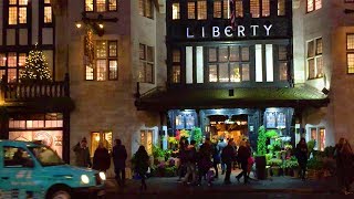 LONDON WALK | Liberty London Christmas Window Display | England