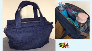 Diy  トートバッグ作り方 ワイヤー入り ファスナー付き tote bag hanger wire framed zipperd  口金ポーチ