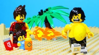 Lego Ninjago Hunted Fat Ninja Beach Baby Fire Prank Fail