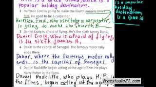 Solutions Intermediate | Unit 3 | Non-Defining Relative Clauses - примеры