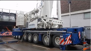Liebherr LTM 1500 8.1 Wasel Krane -  Colonia Schwertransport  - Eisenbahnbrücke