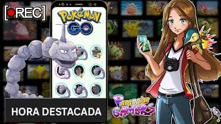 ? JUGANDO LA HORA DESTACADA: ONIX! Directo resubido y evolución a Steelix shiny (final) Pokémon GO