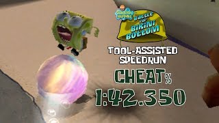 TAS: Battle For Bikini Bottom "Cheat%" in 1:42.350