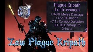 Warframe - Zaw Plague Kripath - Insane Riven Build "+300 Range +600 Damage ".