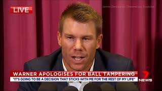 Cricketer David Warner "Dodging" Media Questions @ Press Conference Mar. 31, 2018