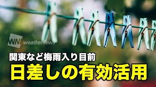 関東など梅雨入り目前！ 今日は日差し有効活用