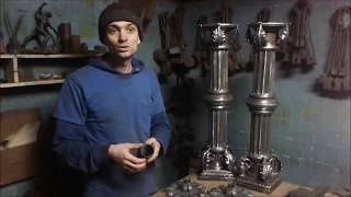 Виготовлення ребристої колони. Римський орнамент і листя аканта (ручна робота).