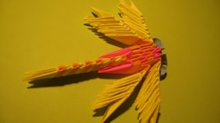 Как сделать стрекозу из модулей оригами. Модульное оригами (origami)