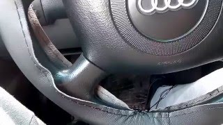 Установка оплетки на руль / оплетка руля со шнуровкой